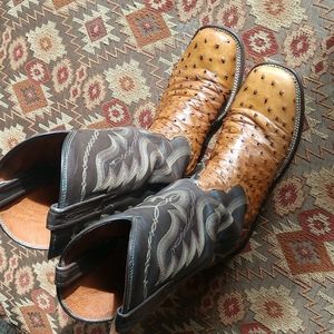 Dan Post Full Quill Ostrich Boots 8.5D